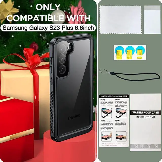 Alt view image 5 of 7 - For Samsung Galaxy S23 Plus Case,S23 Plus Waterproof Case with Built-in Screen Protector, Rugged Shockproof Full Protective Case for Samsung S23 Plus Black