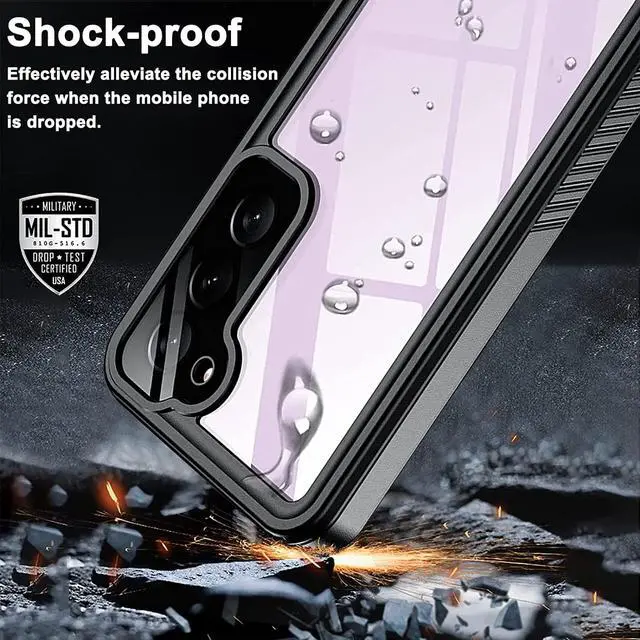 Alt view image 5 of 7 - Compatible with Samsung Galaxy S23 Plus Case Waterproof with Built-in Screen Protector, Full Coverage Sealed Under-Water Bumper Shockproof Dual Waterproof Protective Case for Galaxy S23+ 5G