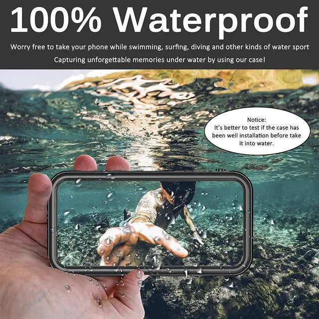 Alt view image 4 of 7 - Compatible with Samsung Galaxy S23 Plus Case Waterproof with Built-in Screen Protector, Full Coverage Sealed Under-Water Bumper Shockproof Dual Waterproof Protective Case for Galaxy S23+ 5G