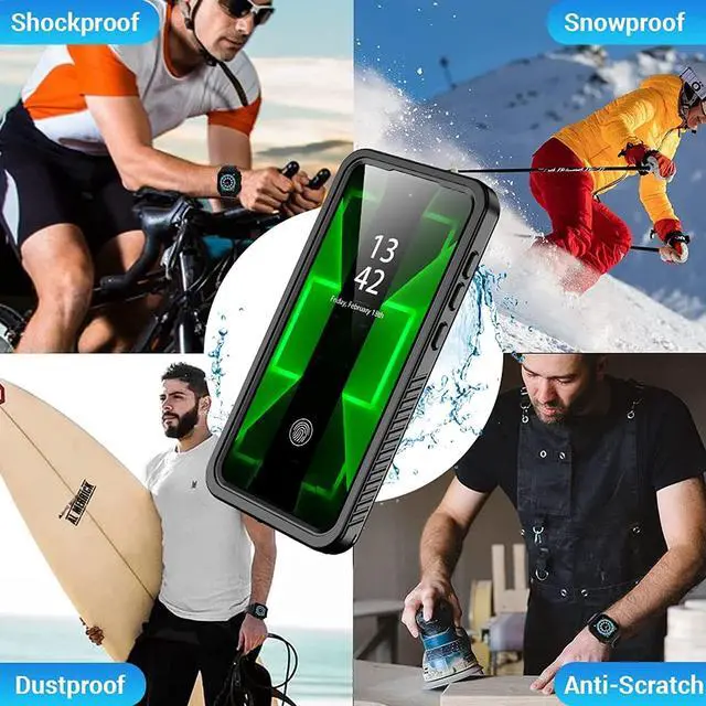 Alt view image 4 of 7 - for Samsung Galaxy S23 Case Waterproof, Galaxy S23 Case with Built-in Screen Protector [Support Fingerprint Unlock][360°Full Body Protection][12FT Military Grade] Rugged S23 Phone Case