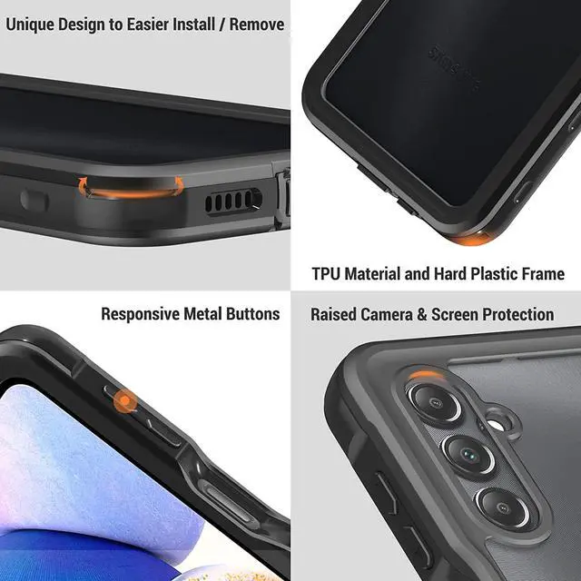 Alt view image 5 of 7 - For Samsung Galaxy A14 5G Waterproof Case, with Built-in Screen Protector, Full Protection Shockproof Dustproof Phone Cover for Samsung Galaxy A14 5G