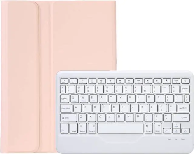 Alt view image 4 of 6 - Keyboard Case for Huawei MatePad Pro 11 2022, Soft TPU Protective Cover with Magnetically Detachable Wireless Bluetooth Keyboard Pink