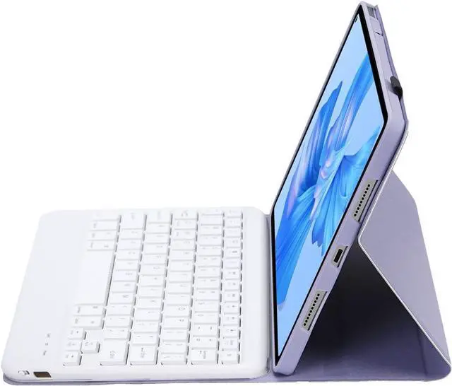 Alt view image 3 of 6 - Keyboard Case for Huawei MatePad Pro 11 2022, Soft TPU Protective Cover with Magnetically Detachable Wireless Bluetooth Keyboard PURPLE