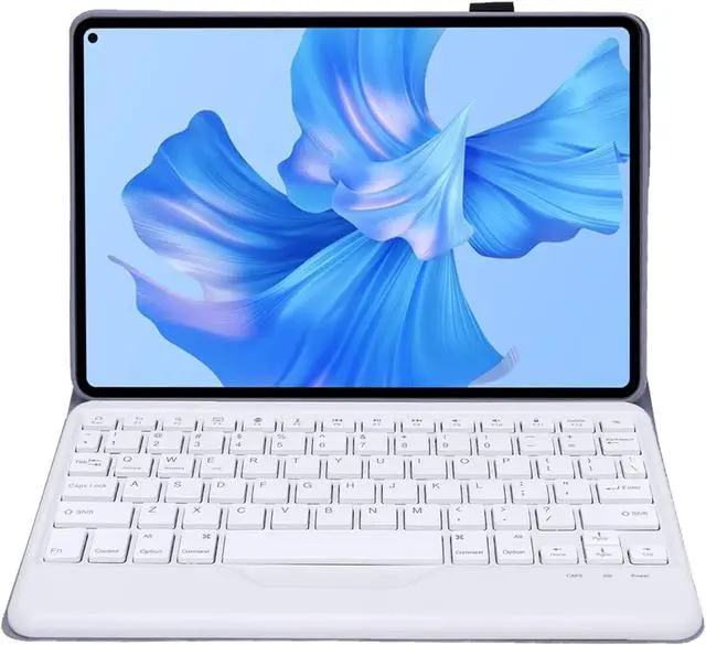 Alt view image 2 of 6 - Keyboard Case for Huawei MatePad Pro 11 2022, Soft TPU Protective Cover with Magnetically Detachable Wireless Bluetooth Keyboard PURPLE
