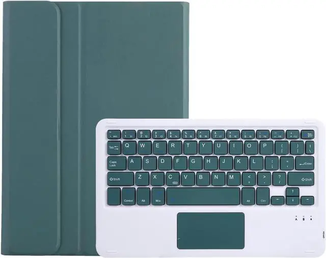 Alt view image 5 of 5 - Touchpad Keyboard Case for Xiaomi Pad 5 Pro 12.4 / Mi Pad 5 Pro 12.4 inch 2022, Detachable Wireless Keyboard with Trackpad & Pencil Holder Dark Green