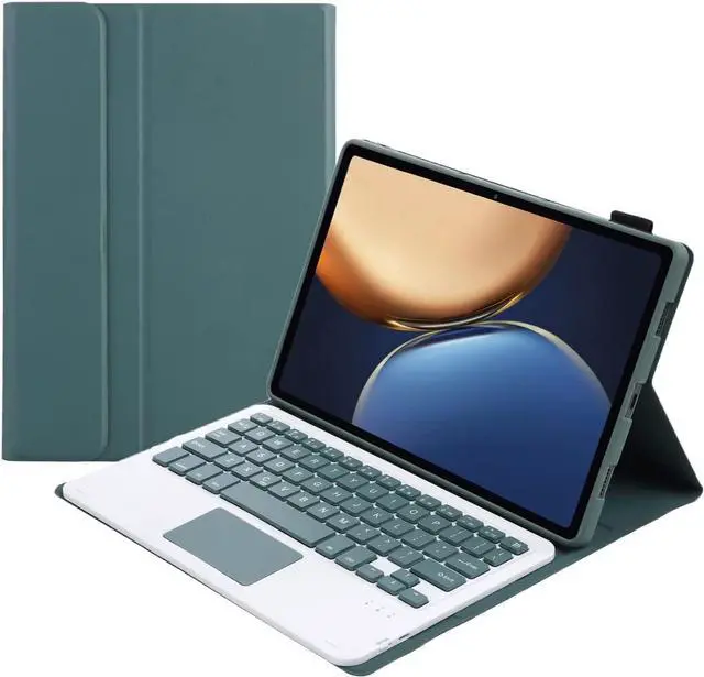 Main image of Touchpad Keyboard Case for Xiaomi Redmi Pad 10.61 inch 2022, Detachable Wireless Keyboard Cover with Trackpad & Pencil Holder Dark Green