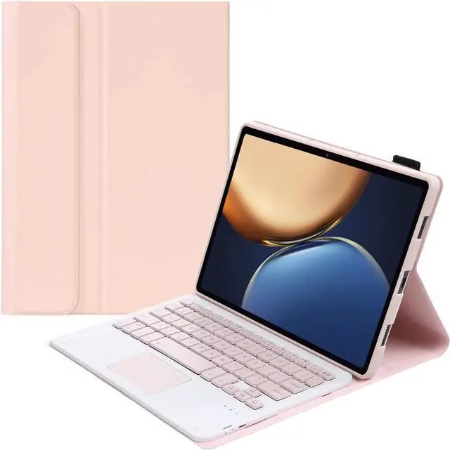 Main image of Touchpad Keyboard Case for Xiaomi Redmi Pad 10.61 inch 2022, Detachable Wireless Keyboard Cover with Trackpad & Pencil Holder Pink