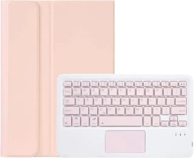 Alt view image 4 of 5 - Touchpad Keyboard Case for Xiaomi Redmi Pad 10.61 inch 2022, Detachable Wireless Keyboard Cover with Trackpad & Pencil Holder Pink