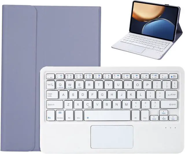 Main image of Touchpad Keyboard Case for Xiaomi Redmi Pad 10.61 inch 2022, Detachable Wireless Keyboard Cover with Trackpad & Pencil Holder Purple