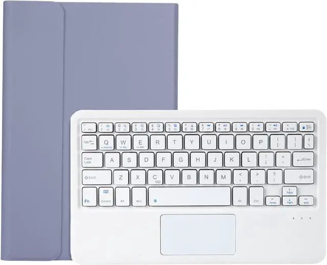 Alt view image 2 of 5 - Touchpad Keyboard Case for Xiaomi Redmi Pad 10.61 inch 2022, Detachable Wireless Keyboard Cover with Trackpad & Pencil Holder Purple