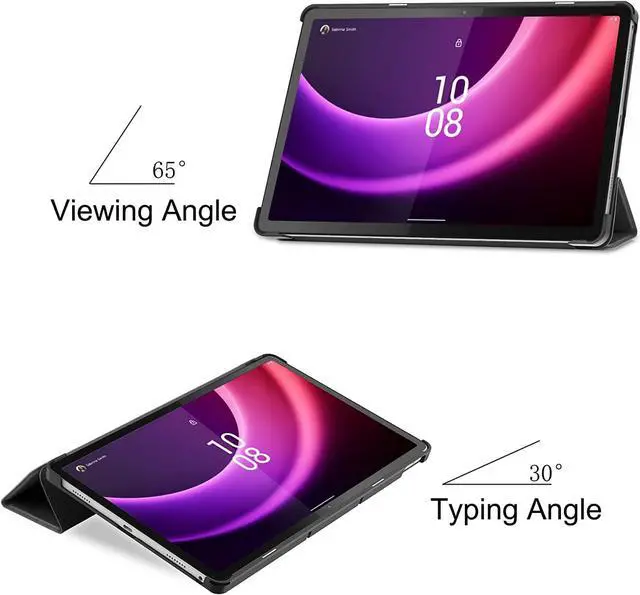Alt view image 3 of 7 - Case for Lenovo Tab P11 2nd Generation 11.5 inch / Xiaoxin Pad Plus 11.5 2023, Tri fold Slim Lightweight Hard Shell Smart Protective Cover with Multi-Angle Stand, Universal Stylus Pen