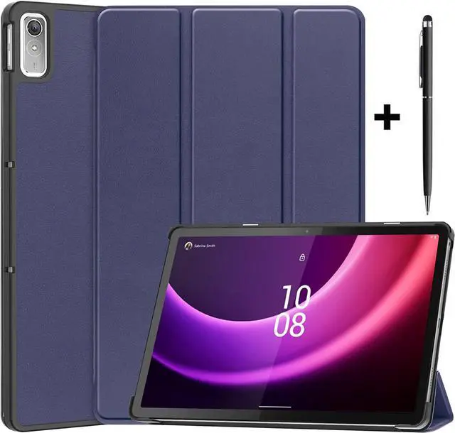 Main image of Case for Lenovo Tab P11 2nd Generation 11.5 inch / Xiaoxin Pad Plus 11.5 2023, Tri fold Slim Lightweight Hard Shell Smart Protective Cover with Multi-Angle Stand, Universal Stylus Pen Blue