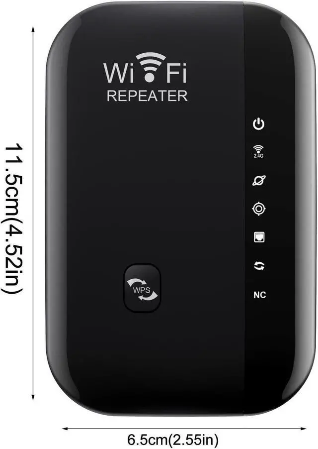 Alt view image 6 of 6 - WiFi Repeater, 300Mbps WiFi Extender, 2.4GHz WiFi Amplifier with Repertidor/Ap Mode and WPS Function, WiFi Network Signal Amplifier with Ethernet Port and Power Interface