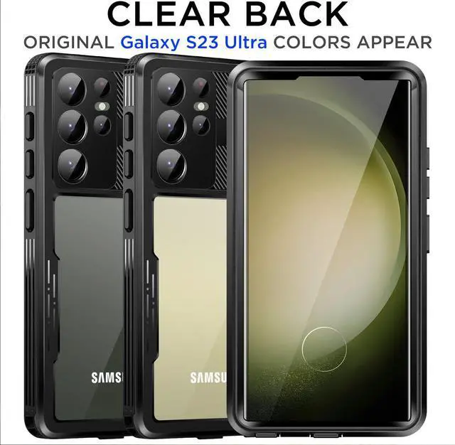 Alt view image 7 of 7 - Compatible for Samsung Galaxy S23 Ultra Case Waterproof with Built-in Lens & Screen Protector Full Body Protective Case for Galaxy S23 Ultra 6.8 inch 2023