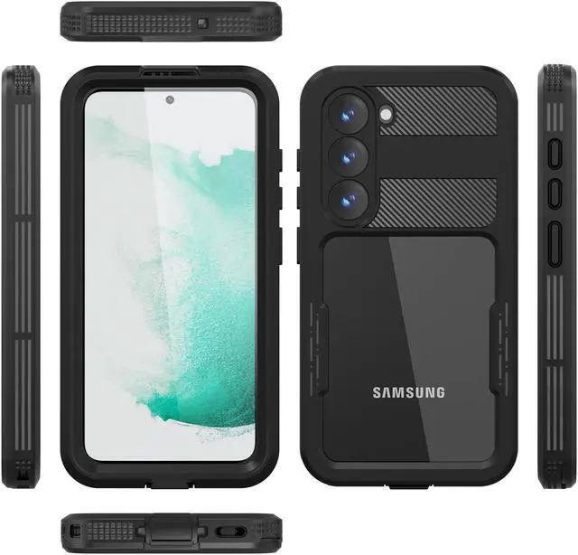 Alt view image 7 of 7 - Compatible for Samsung Galaxy S23 Case Waterproof with Built-in Lens & Screen Protector Full Body Protective Cover for Galaxy S23 6.1 inch