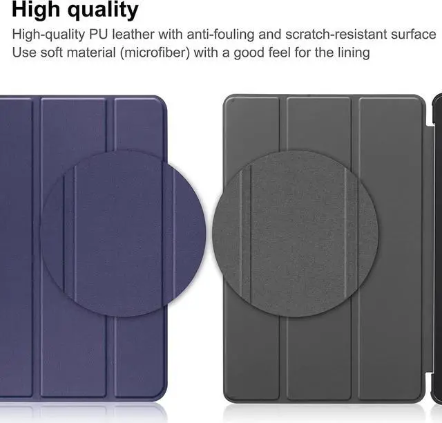 Alt view image 6 of 7 - Case for Nokia T21 Case 10.4 Inch 2022, Trifold Slim Smart Stand Cover Hard Shell for Nokia T21 10.4" Tablet  2022 Release with Universal Stylus Pen Blue