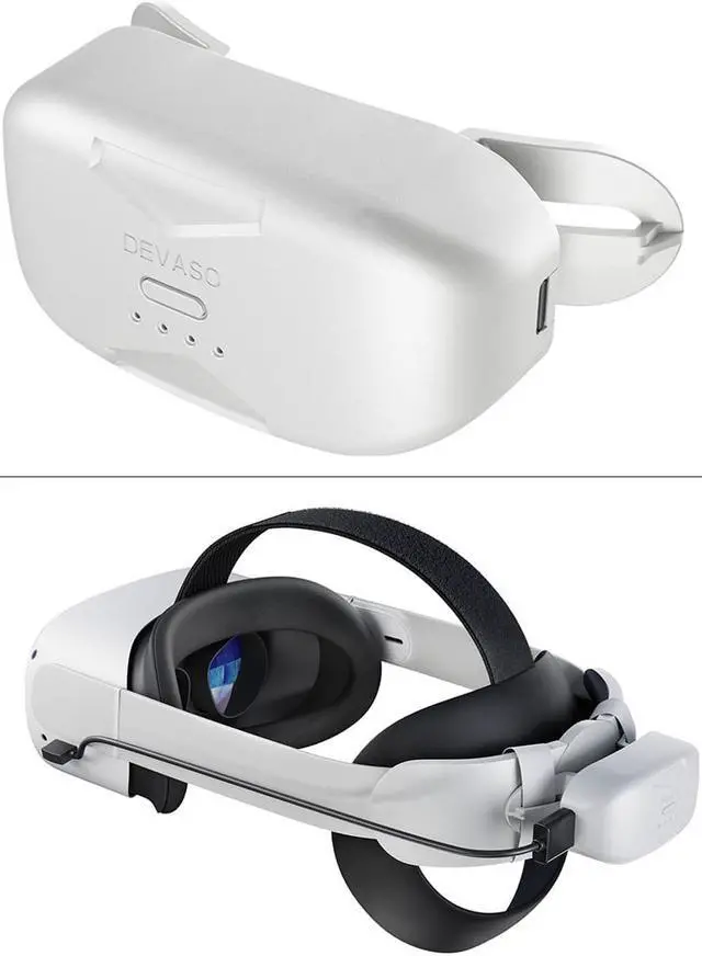 Alt view image 7 of 7 - Battery Pack for Oculus Quest 2, 6000mAh Extend Playtime Fast Charging VR Power Bank, Lightweight and Portable VR Extended Power Battery for Quest Pro / Pico 4 / Meta Quest 2 VR Elite Strap