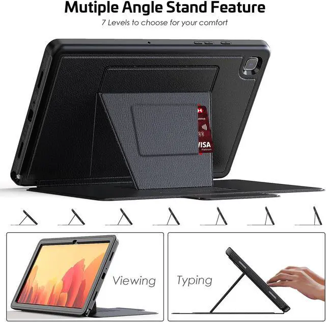 Alt view image 2 of 7 - Magnetic Stand Case for Samsung Galaxy Tab A7 10.4 Inch 2022 2020 SM-T500/T503/T505/T507- Multiple Angles Shockproof Soft TPU Protective Cover with Card Slot, Auto Sleep/Wake