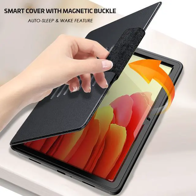 Alt view image 4 of 7 - Magnetic Stand Case for Samsung Galaxy Tab A7 10.4 Inch 2022 2020 SM-T500/T503/T505/T507- Multiple Angles Shockproof Soft TPU Protective Cover with Card Slot, Auto Sleep/Wake