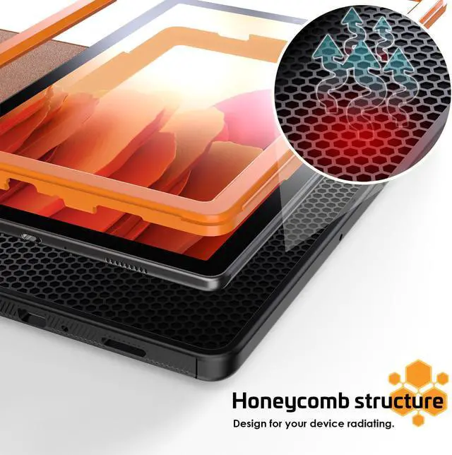 Alt view image 3 of 7 - Magnetic Stand Case for Samsung Galaxy Tab A7 10.4 Inch 2022 2020 Model SM-T500/T503/T505/T507, [Multiple Secure Angles] Shockproof Soft TPU Back Cover with Card Slot, Auto Wake/Sleep Brown