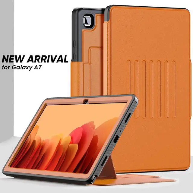 Main image of Magnetic Stand Case for Samsung Galaxy Tab A7 10.4 Inch 2022 2020 Model SM-T500/T503/T505/T507, [Multiple Secure Angles] Shockproof Soft TPU Back Cover with Card Slot, Auto Wake/Sleep Brown
