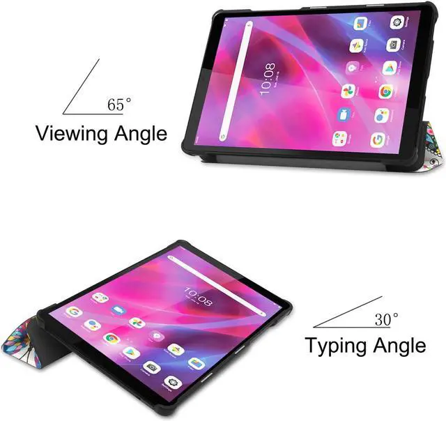Alt view image 4 of 7 - Case for Lenovo 8.0 Inch Tab M8 Gen 3 2022/ Smart Tab M8 Gen 3 2022/Tab M8 HD LTE 2021/ Tab M8 HD/Smart Tab M8/Tab M8 FHD 2019, Slim Lightweight Stand Hard Shell Protective Cover with Stylus Pen