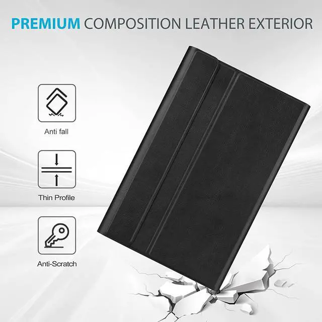 Alt view image 6 of 7 - Wireless Keyboard Case for Lenovo Tab K10 2021 / Lenovo Tab M10 FHD Plus 2020 2nd Gen 10.3 inch TB-X606F / TB-X606X Slim Shell Lightweight Stand Cover with Detachable Keyboard