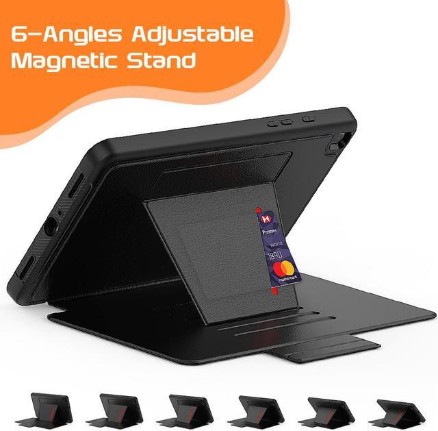 Alt view image 4 of 7 - Magnetic Case for Samsung Galaxy Tab A 8.0 inch 2019 Model SM-T290/T295/T297 Multi-Angle Viewing Smart Protective Stand Cover with Card Slot, Auto Wake/Sleep