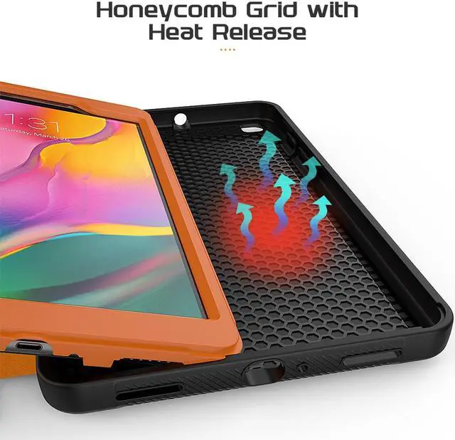Alt view image 3 of 7 - Magnetic Case for Samsung Galaxy Tab A 8.0 inch 2019 Model SM-T290/T295/T297 Multi-Angle Viewing Smart Protective Stand Cover with Card Slot, Auto Wake/Sleep Brown