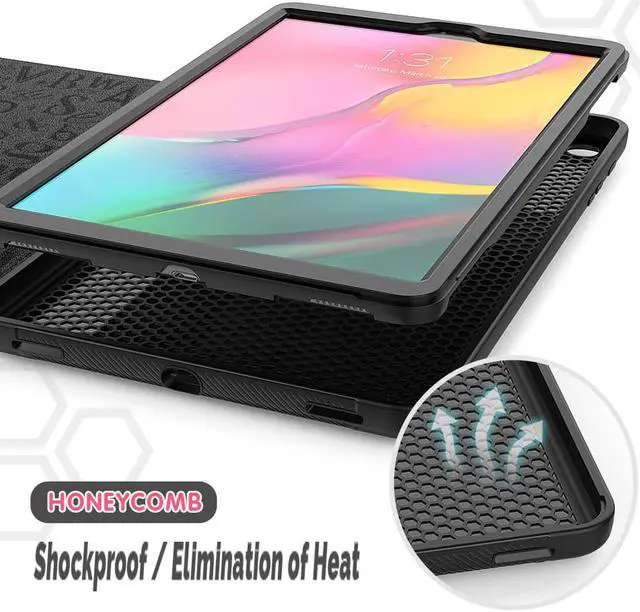 Alt view image 5 of 7 - Magnetic Case for Samsung Galaxy Tab A 10.1 2019 Model SM-T510/T515/T517 Multi-Angle Viewing Smart Protective Stand Cover with Card Slot, Auto Wake/Sleep