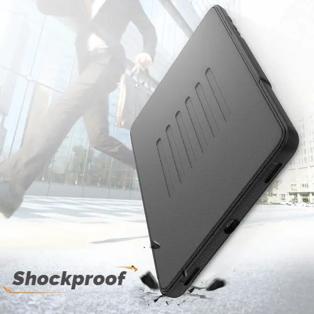 Alt view image 6 of 7 - Magnetic Case for Samsung Galaxy Tab A 10.1 2019 Model SM-T510/T515/T517 Multi-Angle Viewing Smart Protective Stand Cover with Card Slot, Auto Wake/Sleep