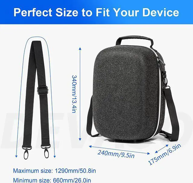 Alt view image 2 of 7 - Hard Carrying Case Compatible with Playstation VR2 Gaming Headset and Touch Controllers Accessories, PS VR2 Portable Case Suitable for Travel and Home Storage