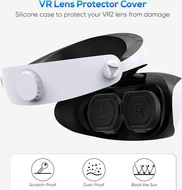 Alt view image 3 of 7 - Lens Protector Cover for PS VR2 Accessories, Soft Silicone Dust Proof & Anti-Scratch Cover for PSVR 2, Thickened Lens Cap for PSVR2 Glasses, Washable Protect Lens Sleeve for Playstation VR2 Headset