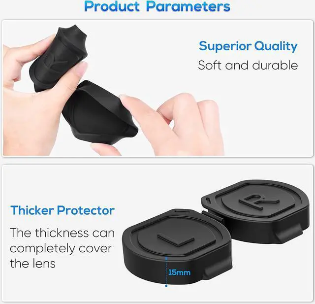 Alt view image 5 of 7 - Lens Protector Cover for PS VR2 Accessories, Soft Silicone Dust Proof & Anti-Scratch Cover for PSVR 2, Thickened Lens Cap for PSVR2 Glasses, Washable Protect Lens Sleeve for Playstation VR2 Headset