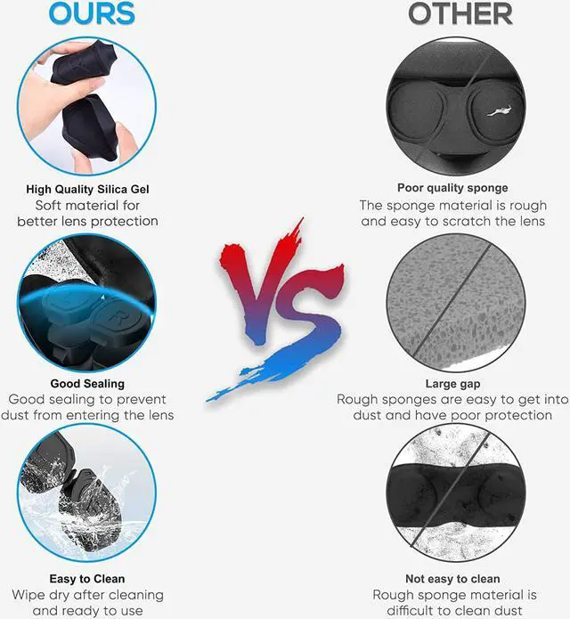 Alt view image 7 of 7 - Lens Protector Cover for PS VR2 Accessories, Soft Silicone Dust Proof & Anti-Scratch Cover for PSVR 2, Thickened Lens Cap for PSVR2 Glasses, Washable Protect Lens Sleeve for Playstation VR2 Headset