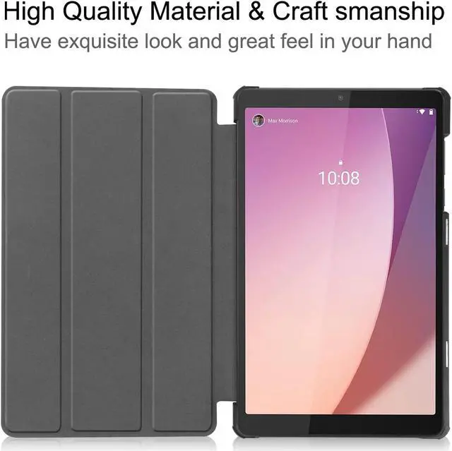 Alt view image 7 of 7 - Case for Lenovo Tab M8 4th Gen 2023 8 inch Tablet Model TB-300FU TB-300XU, Slim Lightweight Stand Hard Shell Protective Cover with Stylus Pen