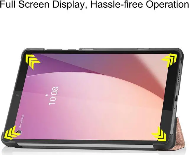 Alt view image 3 of 7 - Case for Lenovo Tab M8 4th Gen 2023 8 inch Tablet Model TB-300FU TB-300XU, Slim Lightweight Stand Hard Shell Protective Cover with Stylus Pen