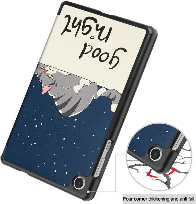 Alt view image 3 of 7 - Case for Lenovo Tab M8 4th Gen 2023 8 inch Tablet Model TB-300FU TB-300XU, Slim Lightweight Stand Hard Shell Protective Cover with Stylus Pen