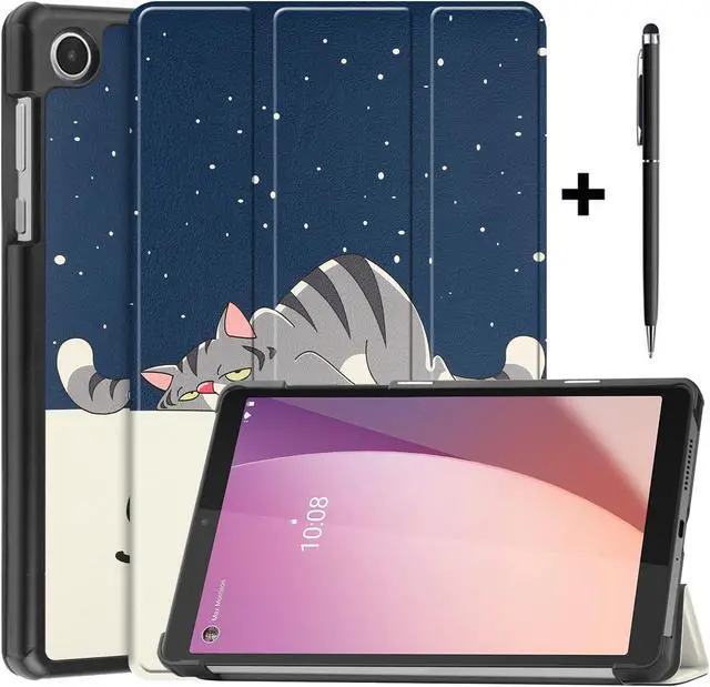 Main image of Case for Lenovo Tab M8 4th Gen 2023 8 inch Tablet Model TB-300FU TB-300XU, Slim Lightweight Stand Hard Shell Protective Cover with Stylus Pen