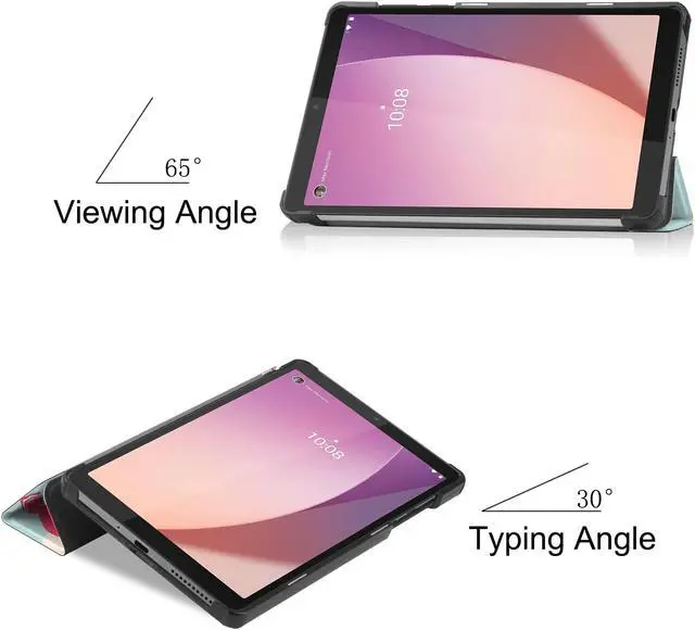 Alt view image 2 of 7 - Case for Lenovo Tab M8 4th Gen 2023 8 inch Tablet Model TB-300FU TB-300XU, Slim Lightweight Stand Hard Shell Protective Cover with Stylus Pen