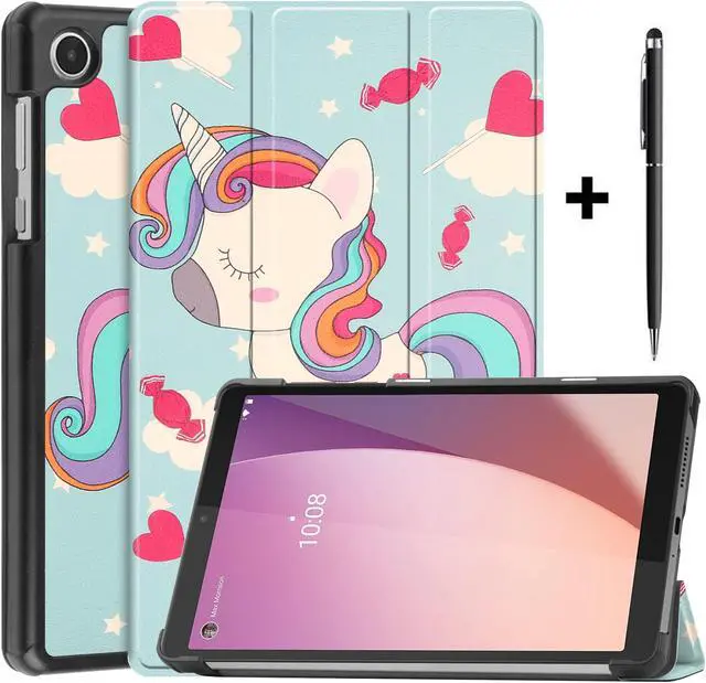 Main image of Case for Lenovo Tab M8 4th Gen 2023 8 inch Tablet Model TB-300FU TB-300XU, Slim Lightweight Stand Hard Shell Protective Cover with Stylus Pen