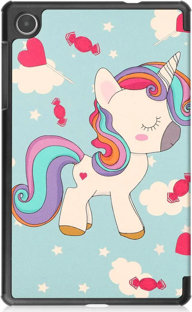 Alt view image 6 of 7 - Case for Lenovo Tab M8 4th Gen 2023 8 inch Tablet Model TB-300FU TB-300XU, Slim Lightweight Stand Hard Shell Protective Cover with Stylus Pen