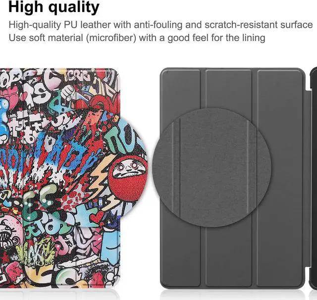 Alt view image 6 of 7 - Case for Lenovo Tab M9 2023 9 inch Tablet Model TB-310XU / TB-310FU, Slim Lightweight Stand Hard Shell Protective Cover with Stylus Pen