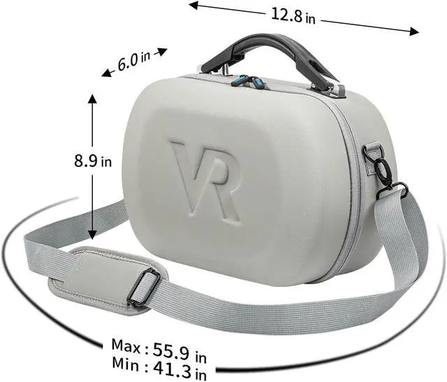 Alt view image 5 of 7 - Carrying Case for Meta Quest Pro/Meta Quest 2/Pico 4 /PSVR2, Hard Travel Case Storage for PS VR2 Gaming Headset & Controllers & Elite Head Strap and Accessories