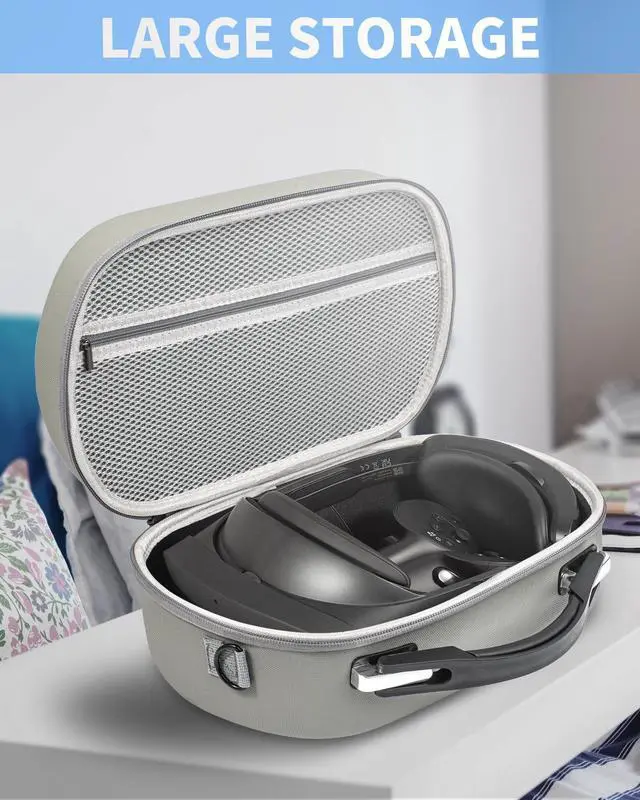 Alt view image 4 of 7 - Carrying Case for Meta Quest Pro/Meta Quest 2/Pico 4 /PSVR2, Hard Travel Case Storage for PS VR2 Gaming Headset & Controllers & Elite Head Strap and Accessories