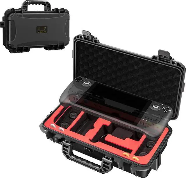 Main image of Travel Carrying Case for Steam Deck, Professional Deluxe Waterproof Case Soft Lining Hard Travel Case for Steam Deck and Other Accessories