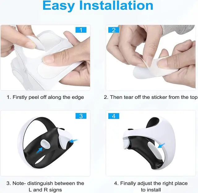 Alt view image 2 of 7 - Silicone Controller Pad for PSVR2,4 in 1 Accessories Kit for PS VR2 Controller with Anti-Slip Handle Cover Grip Protection