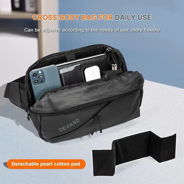 Alt view image 4 of 7 - Carrying Case for Steam Deck, Protective Shoulder Bag with Pockets Fit for Steam Deck Console, Original AC Charger Adapter and dock station, Joystick Protectors, Fan Cooler and USB C Cable