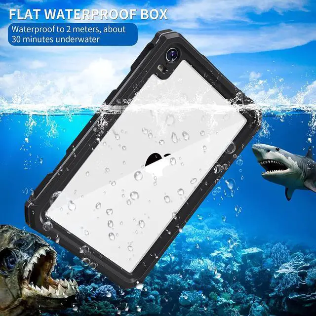 Alt view image 3 of 7 - iPad Mini 6 2021 (6th Generation) Waterproof Case,Underwater Protective Dustproof Shockproof Case Cover with 360 Full-Body Protection,iPad Mini 6th Gen 8.3 Inch case with Lanyard and Kickstand