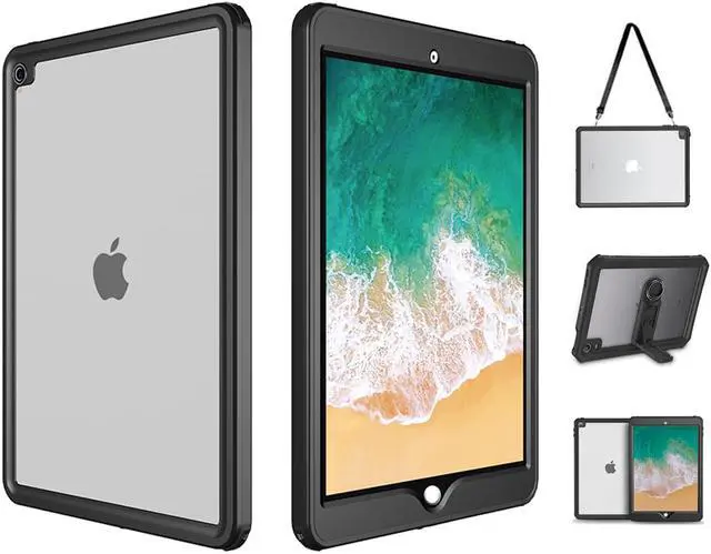 Main image of Waterproof Case for iPad Air 3 2019 / iPad Pro 10.5 inch 2017 Full Body Protection Shockproof Dustproof Protective Cover with Built in Screen Protector, Kickstand, Shoulder Strap